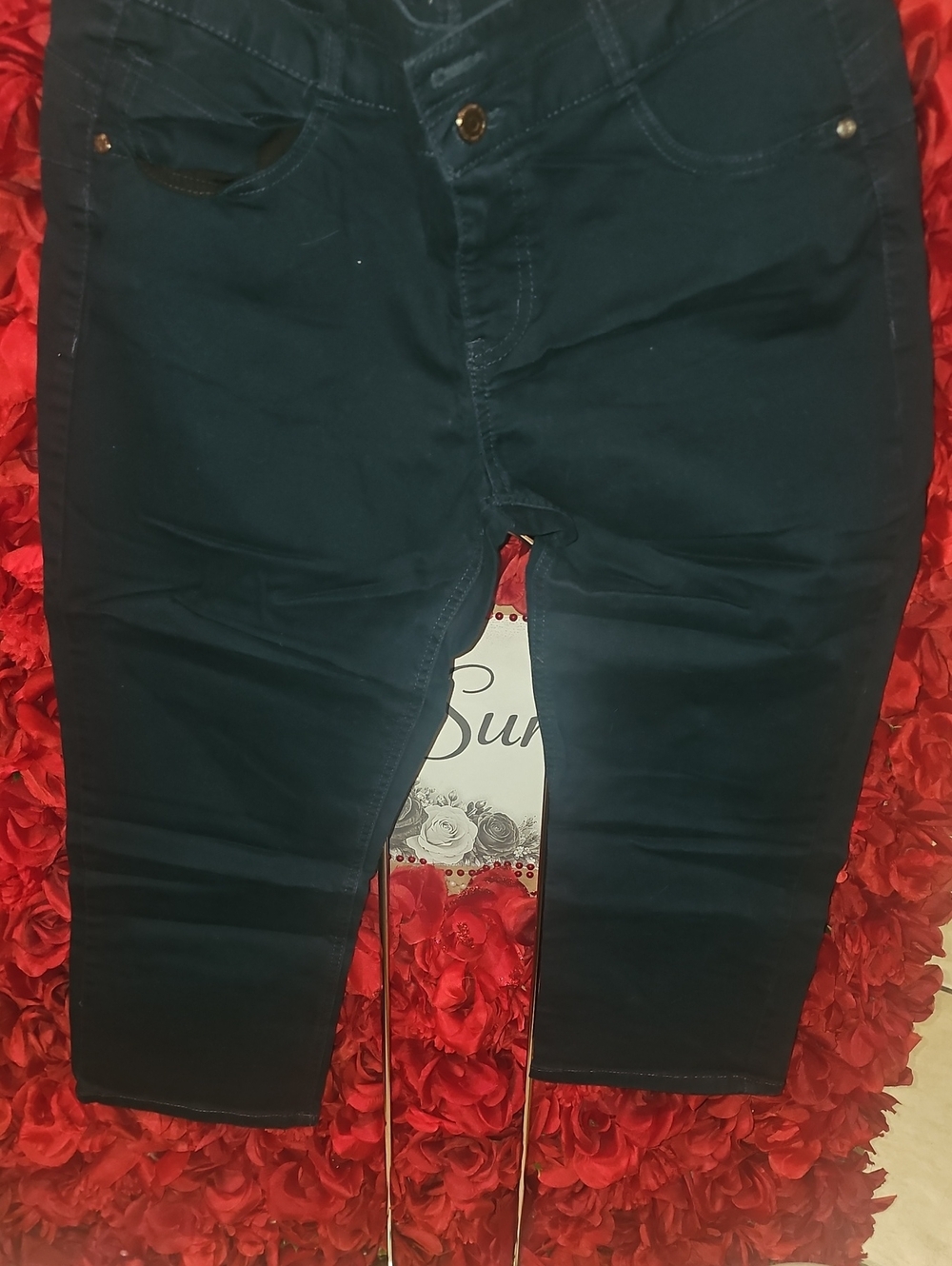 Rewind Dark Navy Denim Capri Jeans Size 13